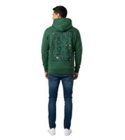 ON THAT ASS Duke Herren Hoody Kapuzen-Pullover Baumwoll-Sweater mit Kängurutasche Fleece gefüttert Hoodie Grün