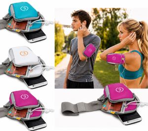 Brassard de sport Echelon Lime pour téléphone avec ouverture pour écouteurs, brassard de jogging, étui pour téléphone, tour de poignet jusqu'à 30 cm, rose, bleu, gris ou noir