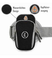 Fascia sportiva da braccio Echelon Lime per cellulari con apertura per auricolari, ideale per jogging e per proteggere il telefono, circonferenza del polso fino a 30 cm, disponibile nei colori rosa, blu, grigio o nero.