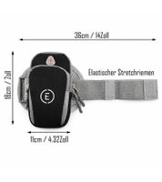 Fascia sportiva da braccio Echelon Lime per cellulari con apertura per auricolari, ideale per jogging e per proteggere il telefono, circonferenza del polso fino a 30 cm, disponibile nei colori rosa, blu, grigio o nero.