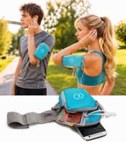 Fascia sportiva da braccio Echelon Lime per cellulari con apertura per auricolari, ideale per jogging e per proteggere il telefono, circonferenza del polso fino a 30 cm, disponibile nei colori rosa, blu, grigio o nero.