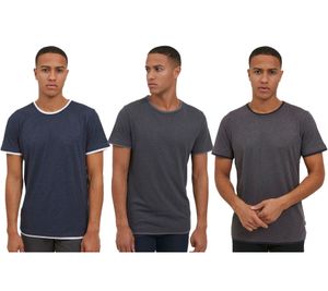 klassisches 11 PROJECT PRVenanzio Herren T-Shirt mit Rundhals Shirt 20714124ME in Blau Dunkelgrau oder Grau