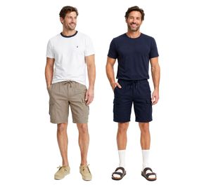 klassische FQ1924 FQHenry linen Herren Leinenshorts mit Reißverschluss Shorts 21900624 in Beige oder Dunkelblau
