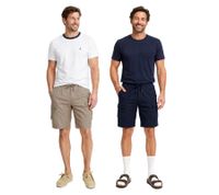 klassische FQ1924 FQHenry linen Herren Leinenshorts mit Reißverschluss Shorts 21900624 in Beige oder Dunkelblau