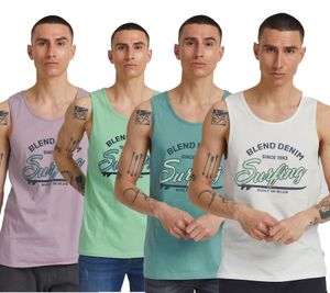 klassisches BLEND BDLingo Herren Tanktop mit Rundhals Top 20714921ME Weiß, Blau, Violett oder Türkis