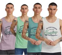 klassisches BLEND BDLingo Herren Tanktop mit Rundhals Top 20714921ME Weiß, Blau, Violett oder Türkis