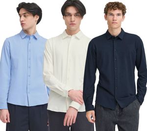 klassisches CASUAL FRIDAY CFFolke LS Herren Business-Hemd mit Knopfleiste Langarmhemd 20505638 Hellblau, Weiß oder Dunkelblau