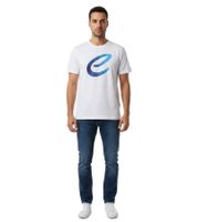 farbenfrohes Formula E Herren T-Shirt Baumwoll-Shirt mit buntem Formula E Logo Sommer-Shirt 701223579 Weiß/Blau oder Weiß/Pink/Gelb