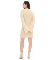 kuscheliges Damen Strick-Kleid mit Glockenärmel Woll-Kleid Mini-Kleid 922959 Sand-Beige