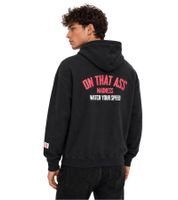 Felpa con cappuccio da uomo ON THAT ASS Vince, in cotone con tasca a marsupio, nero