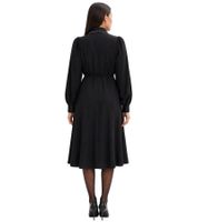 Robe midi féminine pour femme avec application de perles, robe de soirée noire 929373