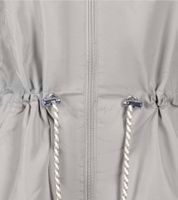 zeitlose Wedolina Linda Damen Übergangs-Jacke Kurz-Mantel mit abnehmbarer Kapuze sportliche Frühlings-Jacke Pfirsich-Orange oder Hellgrau