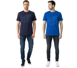 stilsicheres Formula E Herren T-Shirt nachhaltiges Baumwoll-Shirt mit Formula E Logo Sommer-Shirt Motorsport 701223608 Blau oder Dunkelblau