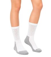 Lot de 3 paires de chaussettes SOCKSWEAR confortables et respirantes pour diabétiques (femmes et hommes), en coton avec bord-côtes confort, blanches, noires ou blanches/grises.