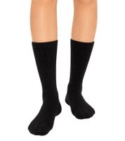 Lot de 3 paires de chaussettes SOCKSWEAR confortables et respirantes pour diabétiques (femmes et hommes), en coton avec bord-côtes confort, blanches, noires ou blanches/grises.