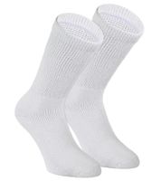 Lot de 3 paires de chaussettes SOCKSWEAR confortables et respirantes pour diabétiques (femmes et hommes), en coton avec bord-côtes confort, blanches, noires ou blanches/grises.