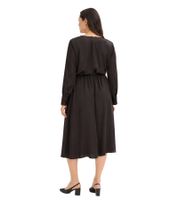 Abito midi da donna in raso lucido, abito da sera 923469 nero