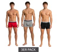 zeitloses 3er Pack TRUE style Herren Boxershorts nachhaltige Baumwoll-Unterhose 7656082 Schwarz/Grau/Rot