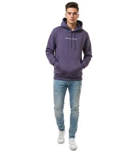 kuscheliger ON THAT ASS Xavier Herren Hoody Kapuzen-Pullover Baumwoll-Sweater mit Kängurutasche Fleece gefüttert Hoodie Lila