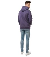kuscheliger ON THAT ASS Xavier Herren Hoody Kapuzen-Pullover Baumwoll-Sweater mit Kängurutasche Fleece gefüttert Hoodie Lila