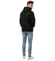 kuscheliger ON THAT ASS Xavier Herren Hoody Kapuzen-Pullover Baumwoll-Sweater mit Kängurutasche Fleece gefüttert Hoodie Schwarz