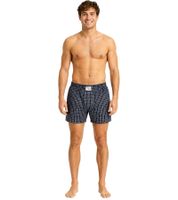 klassisches 3er Pack TRUE style Herren Boxershorts nachhaltige Baumwoll-Shorts 8975684 Dunkelblau/Blau-kariert/Blau-Weiß-gestreift