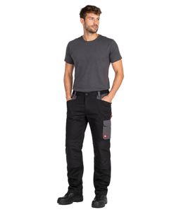 gefütterte Einhell Herren Arbeits-Hose mit 7 Taschen Thermo-Hose Work-Wear Schwarz/Grau