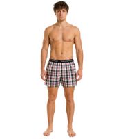 klassisches 3er Pack TRUE style Herren Boxershorts nachhaltige Baumwoll-Shorts 8977686 Blau-kariert/Weiß-kariert/Dunkelblau