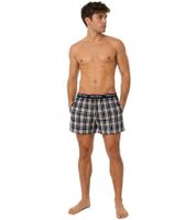 klassisches 3er Pack TRUE style Herren Boxershorts nachhaltige Baumwoll-Shorts 8977686 Blau-kariert/Weiß-kariert/Dunkelblau