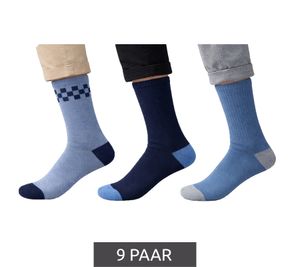 9 Paar SCOTCH & SODA Herren Terry-Crew-Socken Alltags-Strümpfe Baumwoll-Socken Größe 41-46 Business-Socken SS43491 462 Blau/Weiß