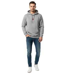 weicher ON THAT ASS Kean Hoodie Herren Baumwoll-Sweater mit Fleece-Innenfutter Hellgrau
