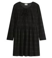 feminines Damen Kleid mit femininer Silhouette Ausgeh-Kleid Langarm-Kleid 943846 Schwarz