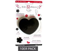 Plantillas Sole Sister Lovers transpirables y con amortiguación para tacones altos (paquete de 10), color negro/gris