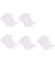 15 pares de calcetines cortos de bambú para hombre y mujer de CAPPUCCINO ITALIA (PC 101B, blancos)