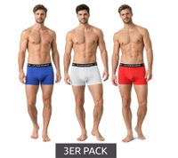 Pack de 12 bóxers básicos Le Coq Sportif para hombre, de algodón, disponibles en gris/burdeos/negro o rojo/gris claro/azul