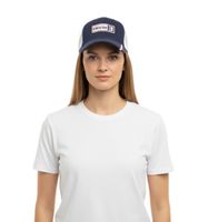 Gorra unisex estilo camionero de Eminem con logo bordado - Gorra de béisbol elegante - Merchandising para fans - Azul marino/Blanco, Camuflaje negro o Azul/Rojo/Blanco