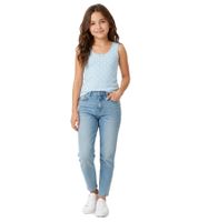 Confezione da 3 canotte da bambina in cotone 954821 Blu navy/Azzurro/Bianco