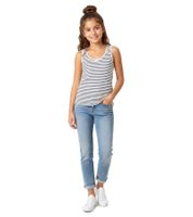 Confezione da 3 canotte da bambina in cotone 954821 Blu navy/Azzurro/Bianco