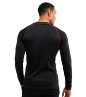 Pantaloni termici da uomo CINQUE, mutande lunghe o maglia termica/tunica lunga in cotone, colore nero/rosso