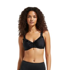 Elegante top bikini con ferretto e effetto minimizzante da donna, modello 976934, nero