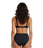 Elegante top bikini con ferretto e effetto minimizzante da donna, costume da bagno 976967 nero