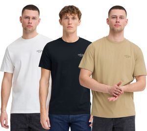 klassisches BLEND BHJamey Herren T-Shirt mit Rundhals Shirt 20717774 Schwarz, Beige oder Weiß
