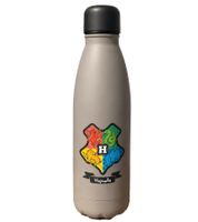 Borraccia termica di Harry Potter "Ritorno a Hogwarts", 500 ml, in acciaio inox, dal design magico, beige/grigio.