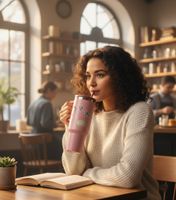 Mug isotherme Harry Potter Giant Cup Express 1,2 L avec anse, en acier inoxydable à double paroi isolante, rose