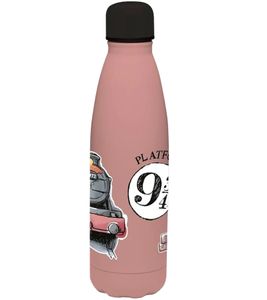 Bouteille isotherme en acier inoxydable « Retour à Poudlard » 500 ml, motif magique, rose