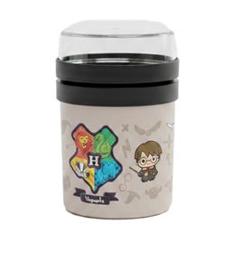 Contenitore termico da viaggio Harry Potter To Go Hogwarts da 500 ml con coperchio per cibi caldi e freddi, grigio