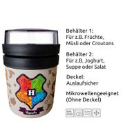 Harry Potter To Go Hogwarts 500ml Isolierte Lunchbox mit Deckel für warme & kalte Mahlzeiten Grau