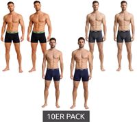 10er Sparpack Jeep Basic Boxer Herren Boxer-Shorts Baumwoll-Unterhose Unterwäsche I101545-001 Schwarz, Dunkelgrau oder Dunkelblau