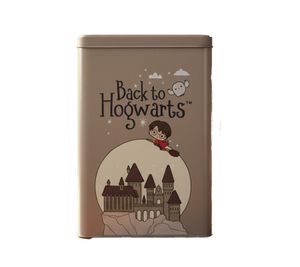 Contenitore per alimenti in metallo a forma di Hogwarts Express di Harry Potter con coperchio, 1500 ml, grigio