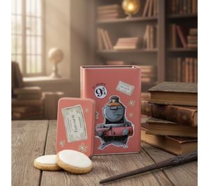 Harry Potter Vorratsdose „Hogwarts Express“ 1500 ml Metall Aufbewahrungsdose mit Deckel Rosa 